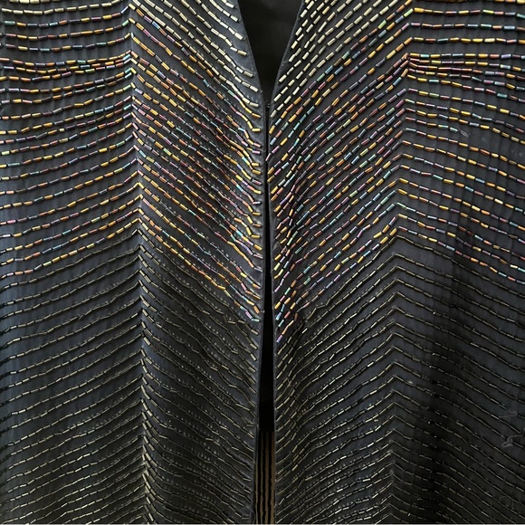 Haute Hippie Beaded Fringe Navy Blue Jacket - Picture 8 of 12